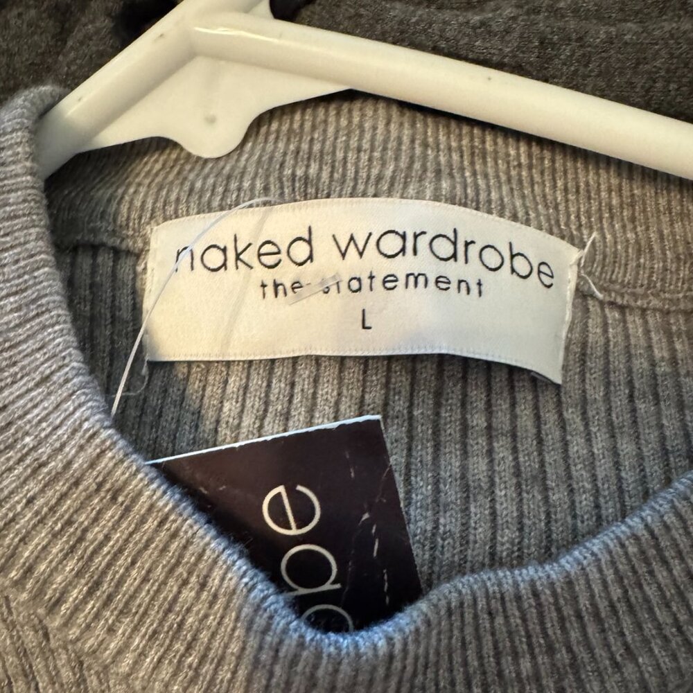 Naked Wardrobe Ribbed Long Sleeve Dress NWT - Picture 5 of 5